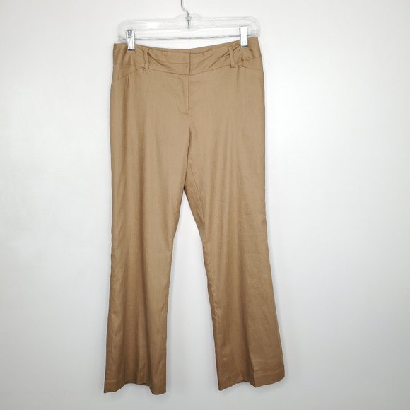 Apt. 9 Petite Tan Linen Blend Lined Career Dress Pants NEW NWT Size 6P - Picture 1 of 13